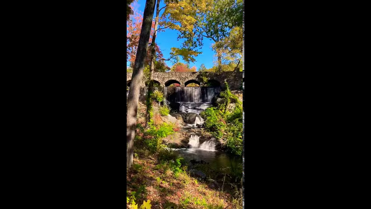Case Mountain five barrel bridge waterfall