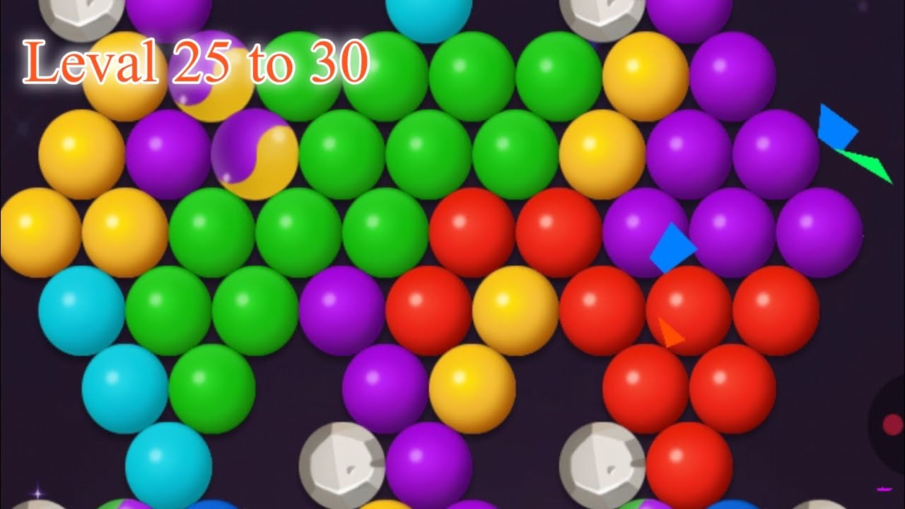 Bubble Shooter Game 🎯 | Level 25 to 30 | Satisfying Gameplay | Long Video