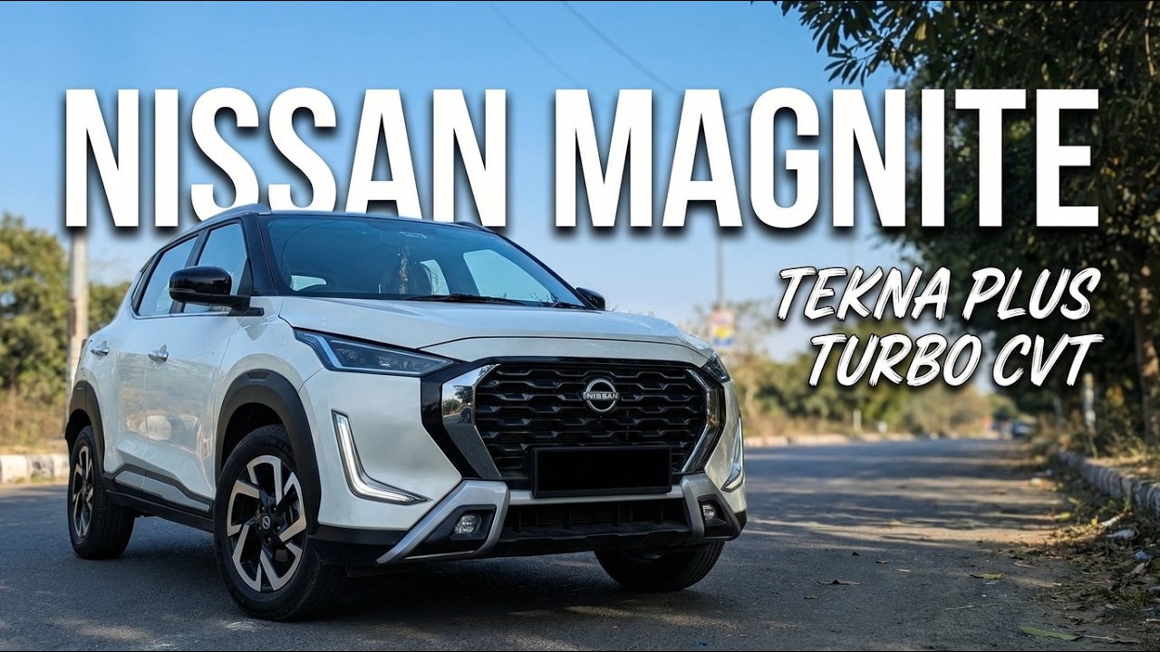 Nissan Magnite Top model  |Tekna plus Turbo CVT Dual Tone | Facelift | Pearl white with Onyx Black |