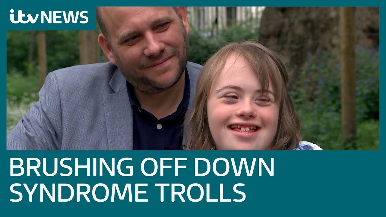 Girl with Down syndrome brushes off abuse after Dad hits back at trolls | ITV News