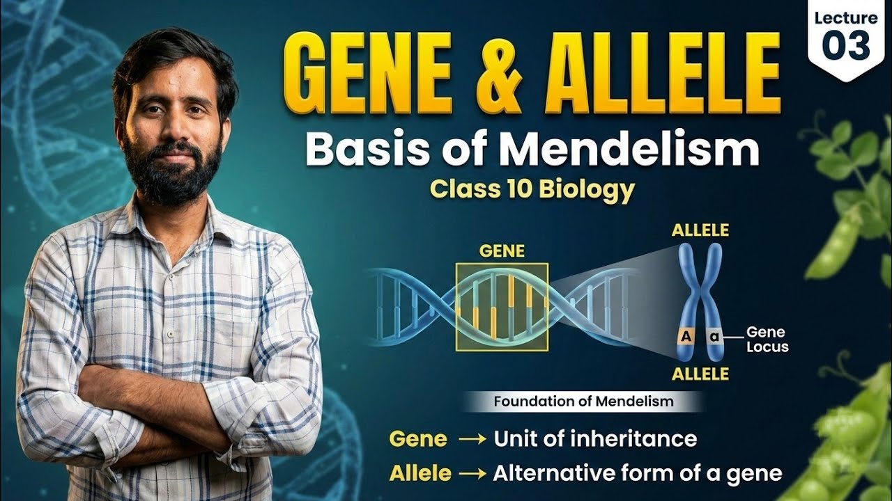 Gene to Allele | Mendelism Explained with Pea Plant | Class 10 Biology Lecture 3