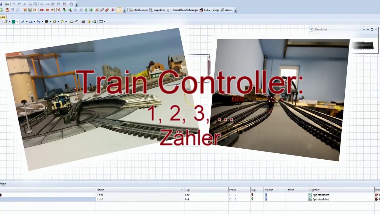 Modellbahn TrainController Tutorial: Zähler auf der Modellbahn