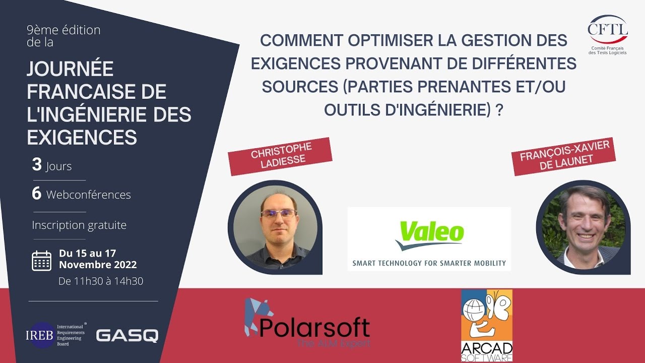 JFIE 2022 - Optimiser la gestion des exigences - Valeo