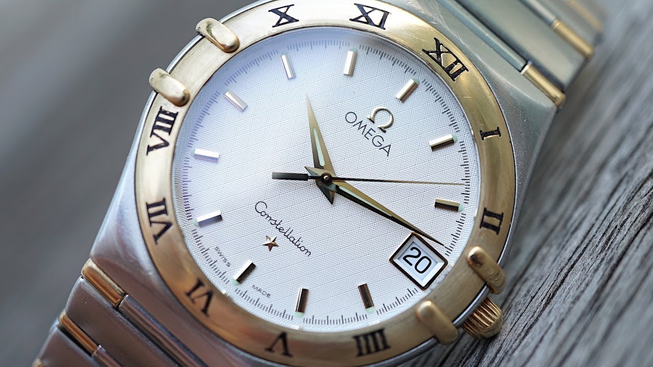 ПОТРЯСАЮЩИЕ часы Omega Constellation Manhattan Quartz, артикул 396.1201, калибр 1520 — конец 1990...