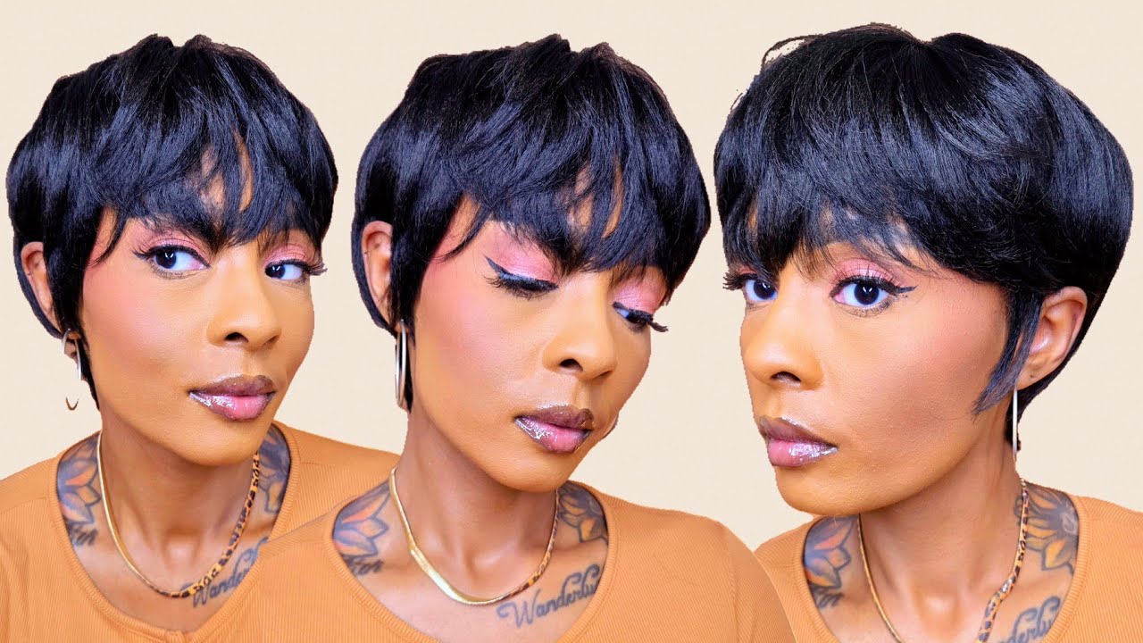 $11 Short Layered Wig! Shake N Go Harmony Synthetic Hair Wig - BENNETT