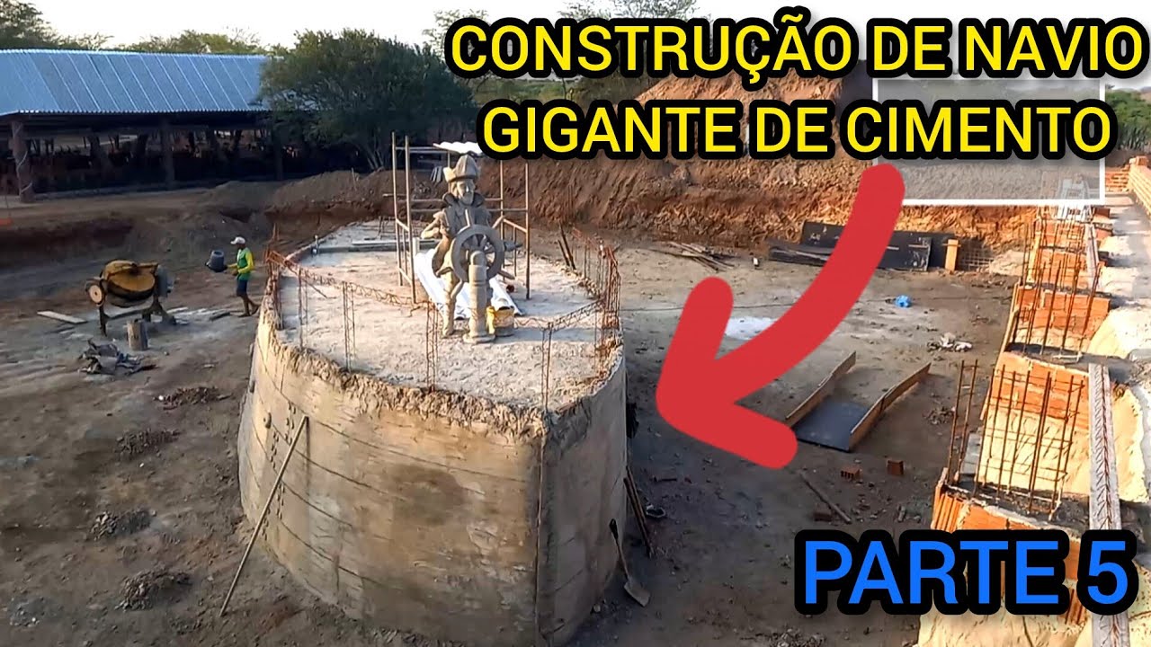 Como fazer um navio de cimento com 13 #metros, #parte 5 