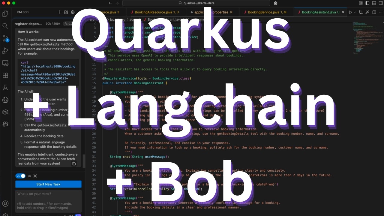 IBM Bob: Превращение приложения Quarkus в приложение с искусственным интеллектом.