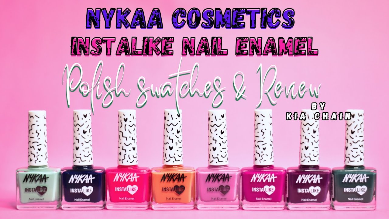 There are *NEW* Shades in the market 😍 | NYKAA Cosmetics INSTALIKE Nail Enamels |  Swatch & Review 🩷