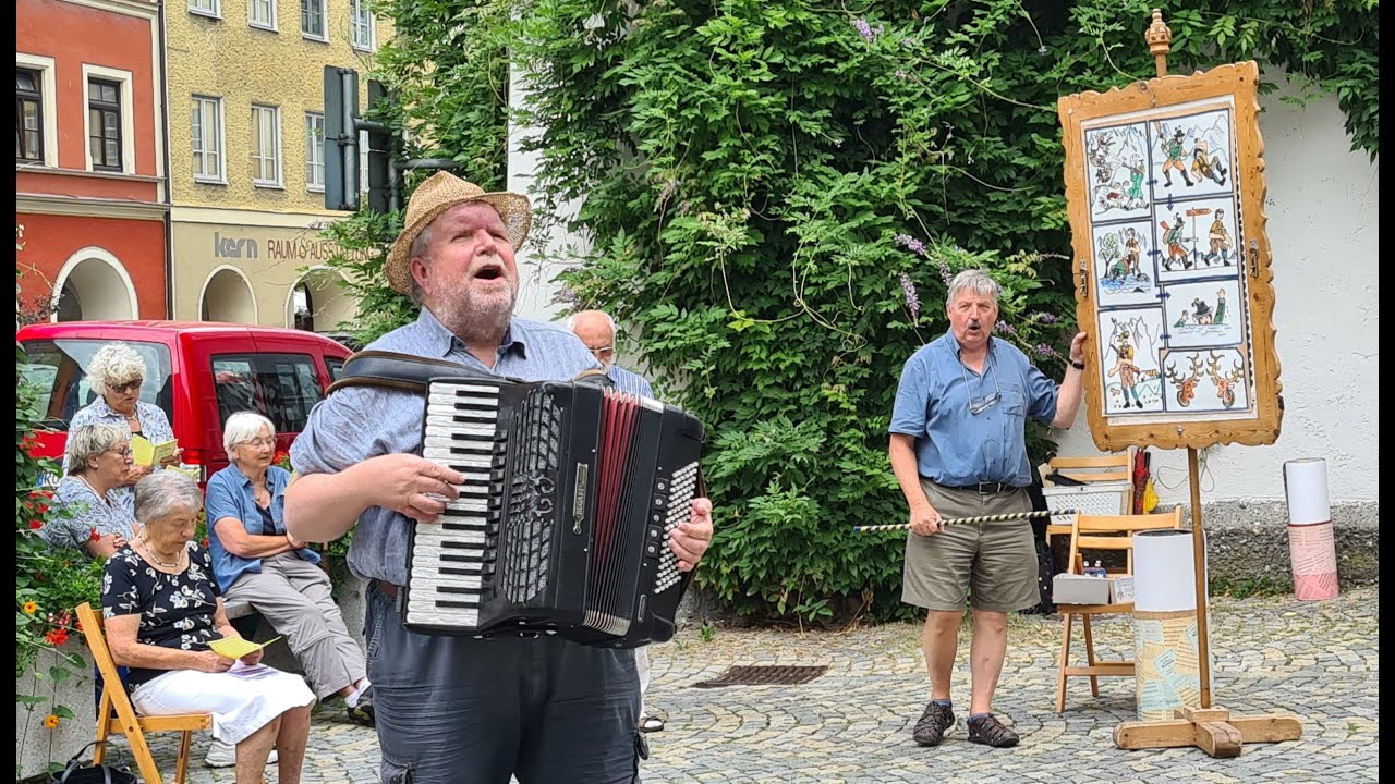 Ernst Schusser singt Moritaten in Wasserburg