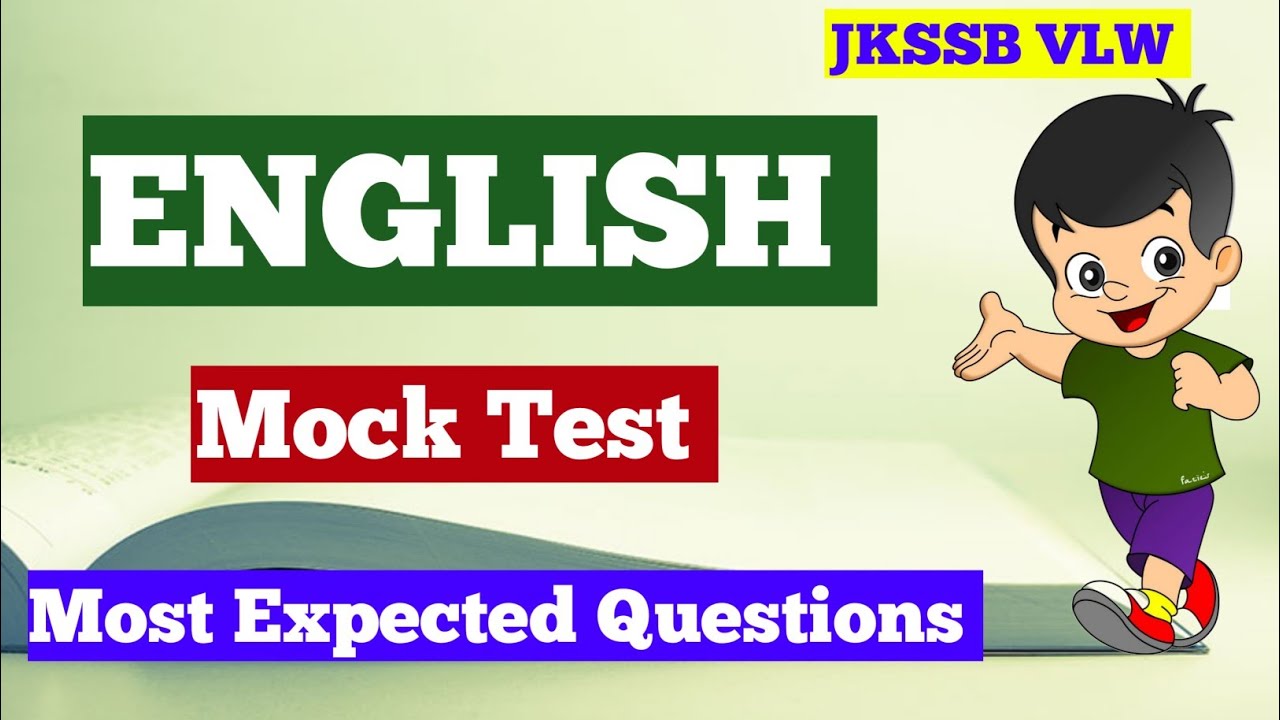 English Mock Test for Jkssb vlw exam