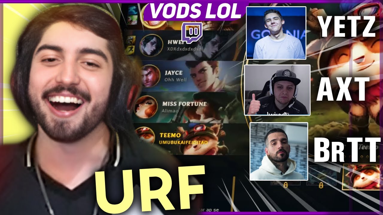Jukes, Axt, BrTT e Yetz jogando o modo URF 5v5
