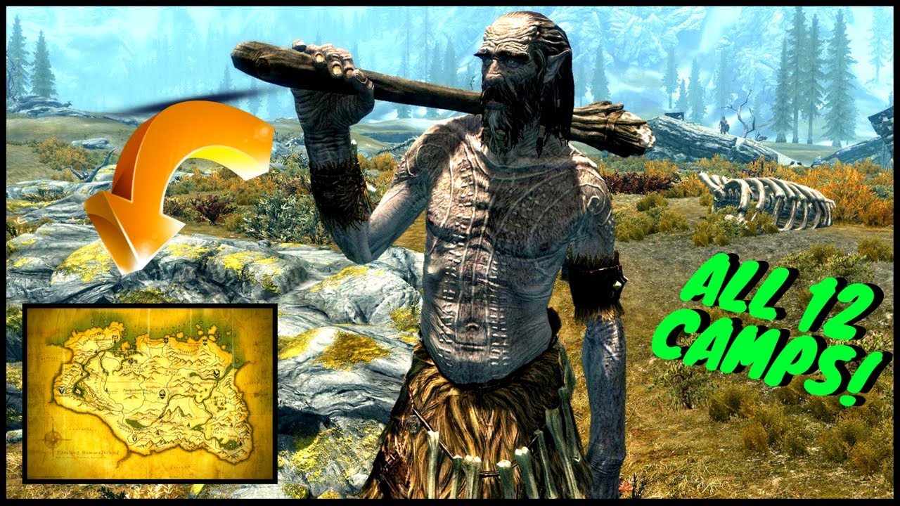 All GIANT CAMP Locations in Skyrim