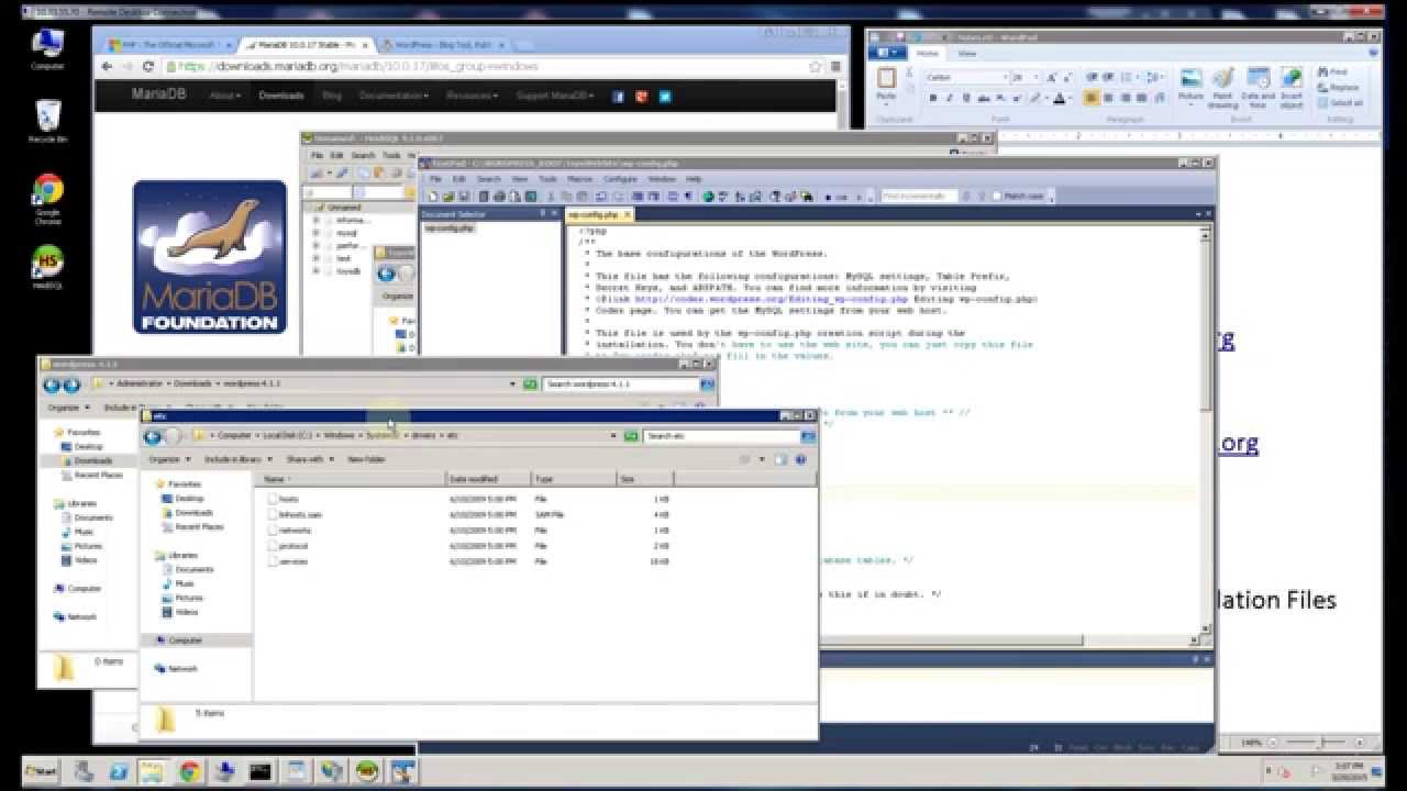 WordPress — установка с использованием MariaDB на IIS Windows Server пошагово