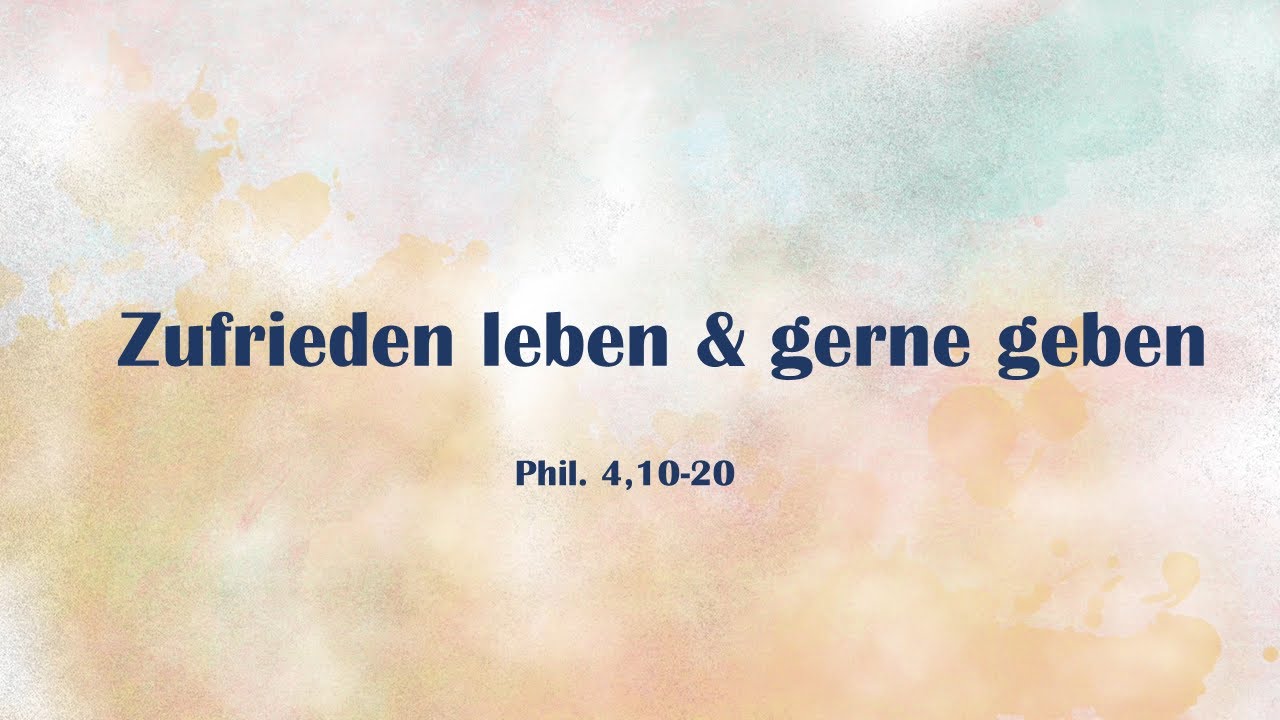 Zufrieden leben & gerne geben // André Töws