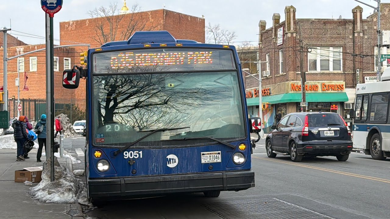 Full Ride 2023 Novabus LFS #9051 on Q35-Rush to Rockaway Park via Flatbush Avenue & Rockaway Bch Bl
