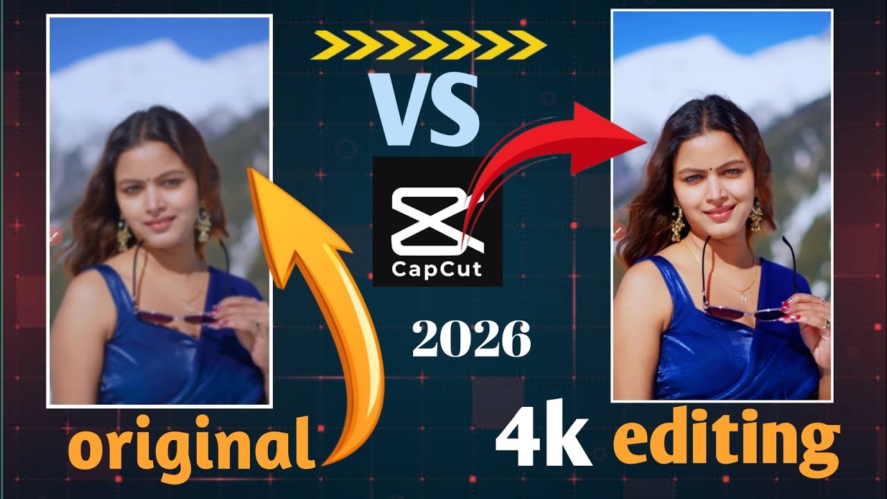 Video ko 4k ultra hd video kaise banaye | Video ki quality kaise badhaye | Capcut video editing 👈