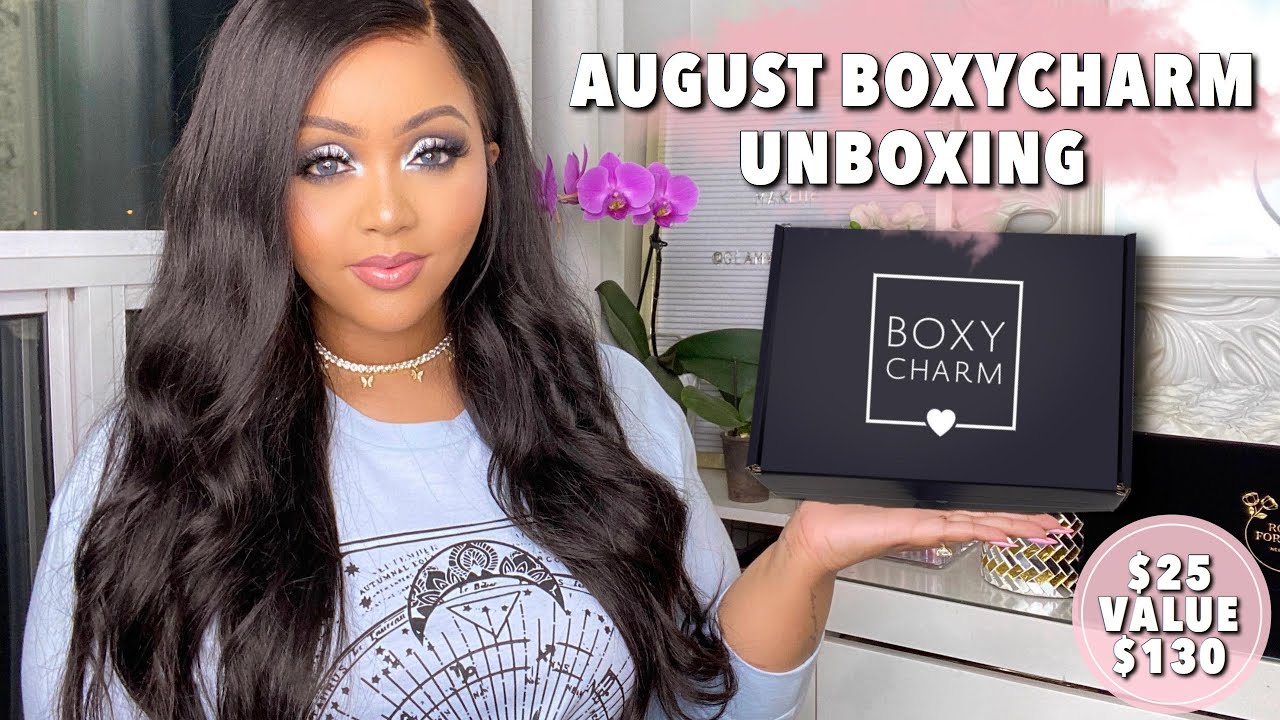 AUGUST 2020 BOXYCHARM UNBOXING 📦 || $25 BASE BOXY || TRY-ON & REVIEW || BEAUTY SUBSCRIPTION 🤭