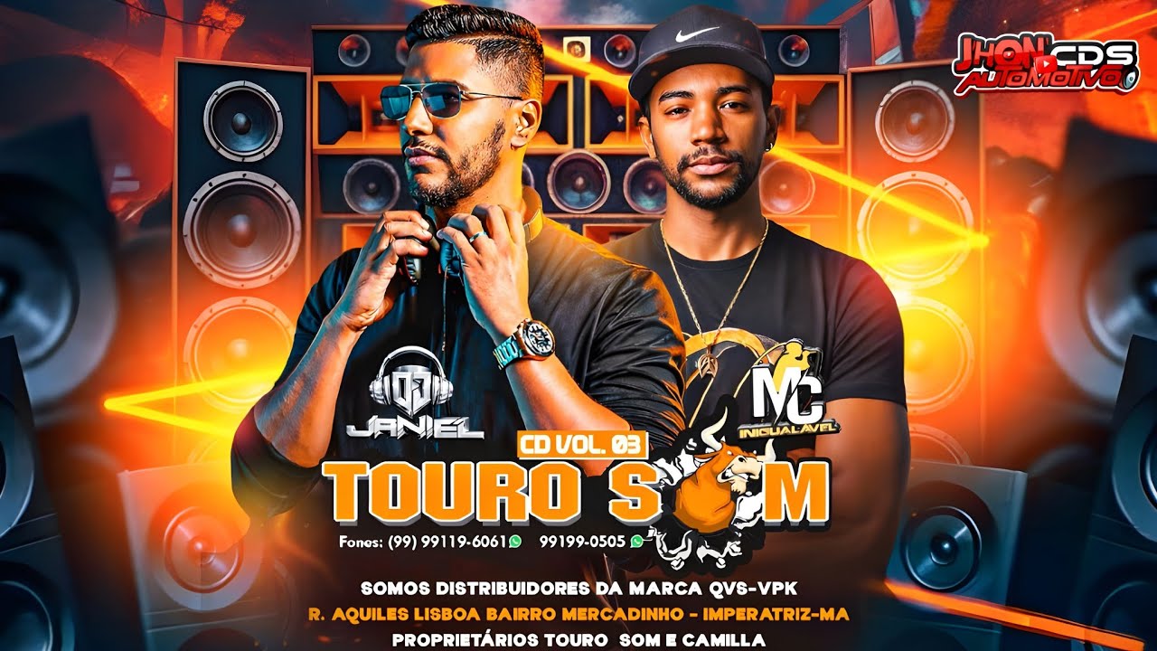 CD LOJA TOURO SOM VOL03 DJ JANIEL E  MC INIGUALÁVEL REPERTÓRIO EXCLUSIVO 