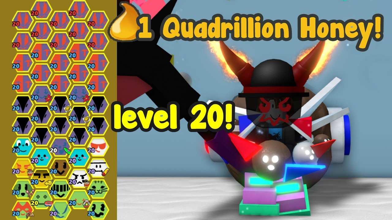 Rich Noob Made 1 Quadrillion Honey! Unlocked Coconut Belt! Level 20 In Bee Swarm Simulator Roblox!