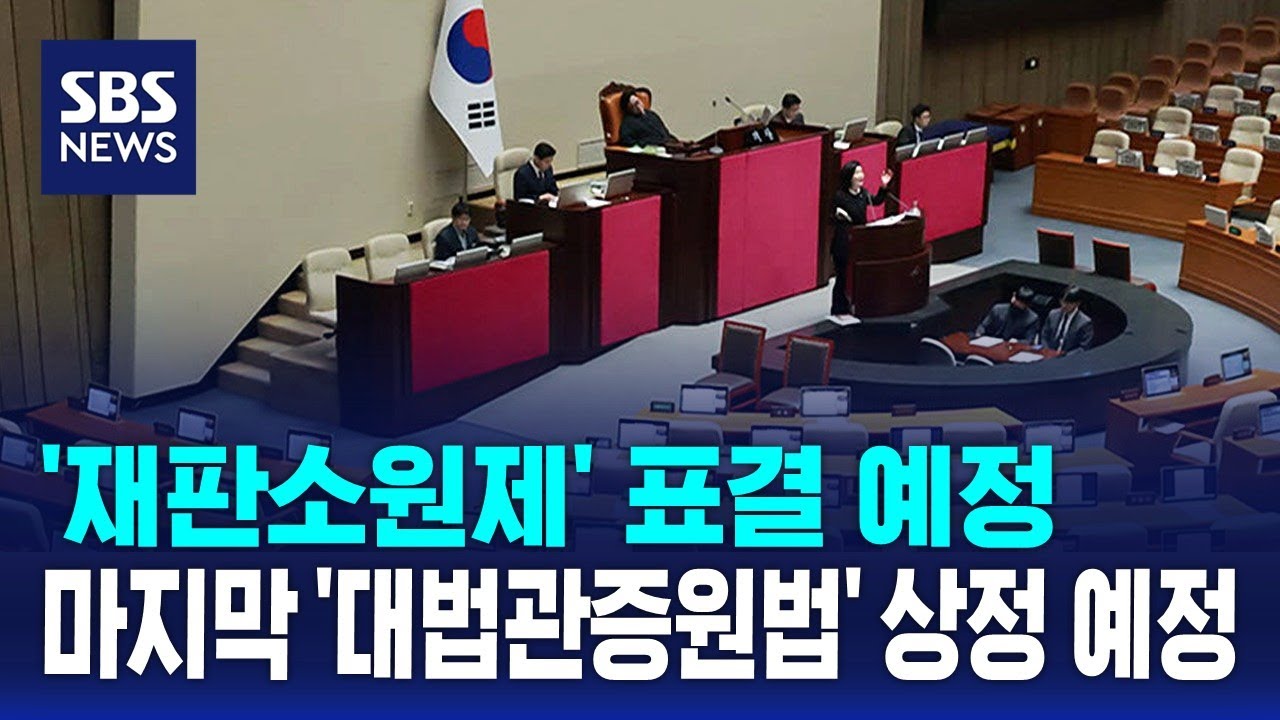 '재판소원제' 표결 예정…마지막 '대법관증원법' 상정 예정 / SBS