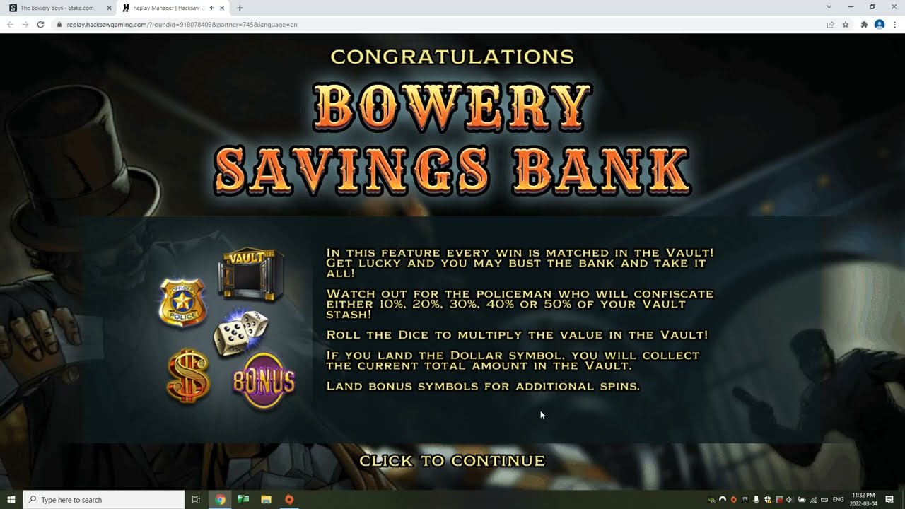 Bowery Boys max win