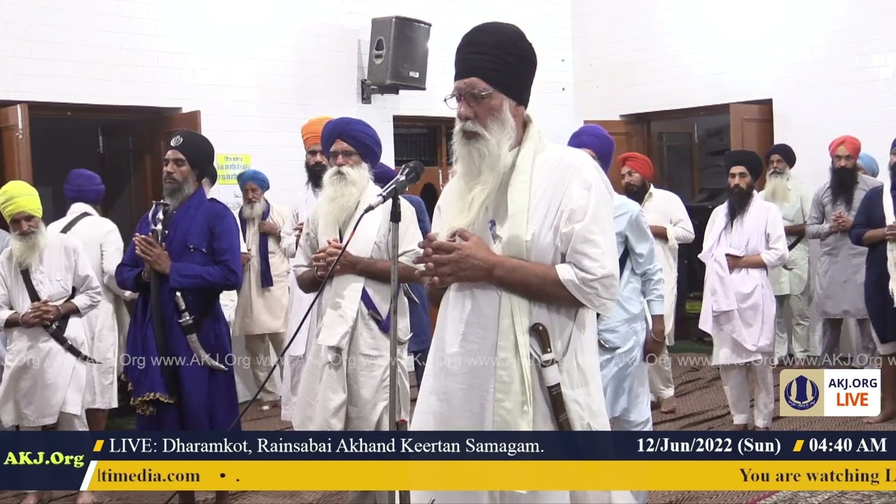 016 Dharamkot 11June2022 SatEve Rainsabai Ardaas And Hukamnaamaa Saaheb