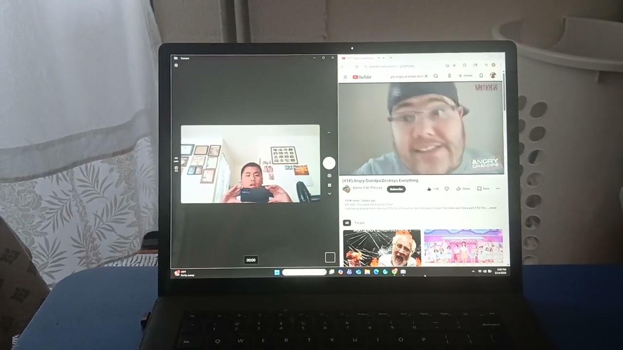 The reactor reacts to an angry grandpa ytp video.