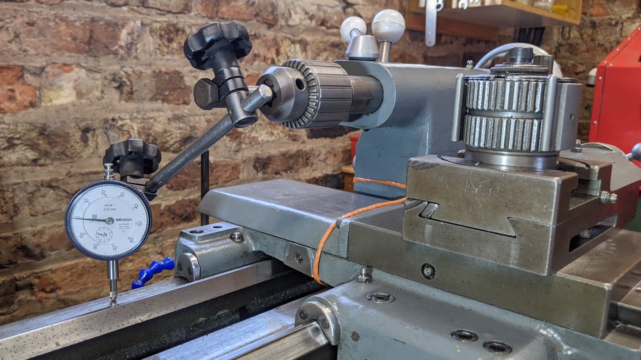 HS52 Checking lathe bed wear
