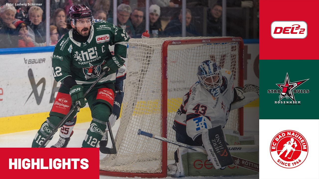 DEL2: Starbulls Rosenheim vs EC Bad Nauheim | Highlights