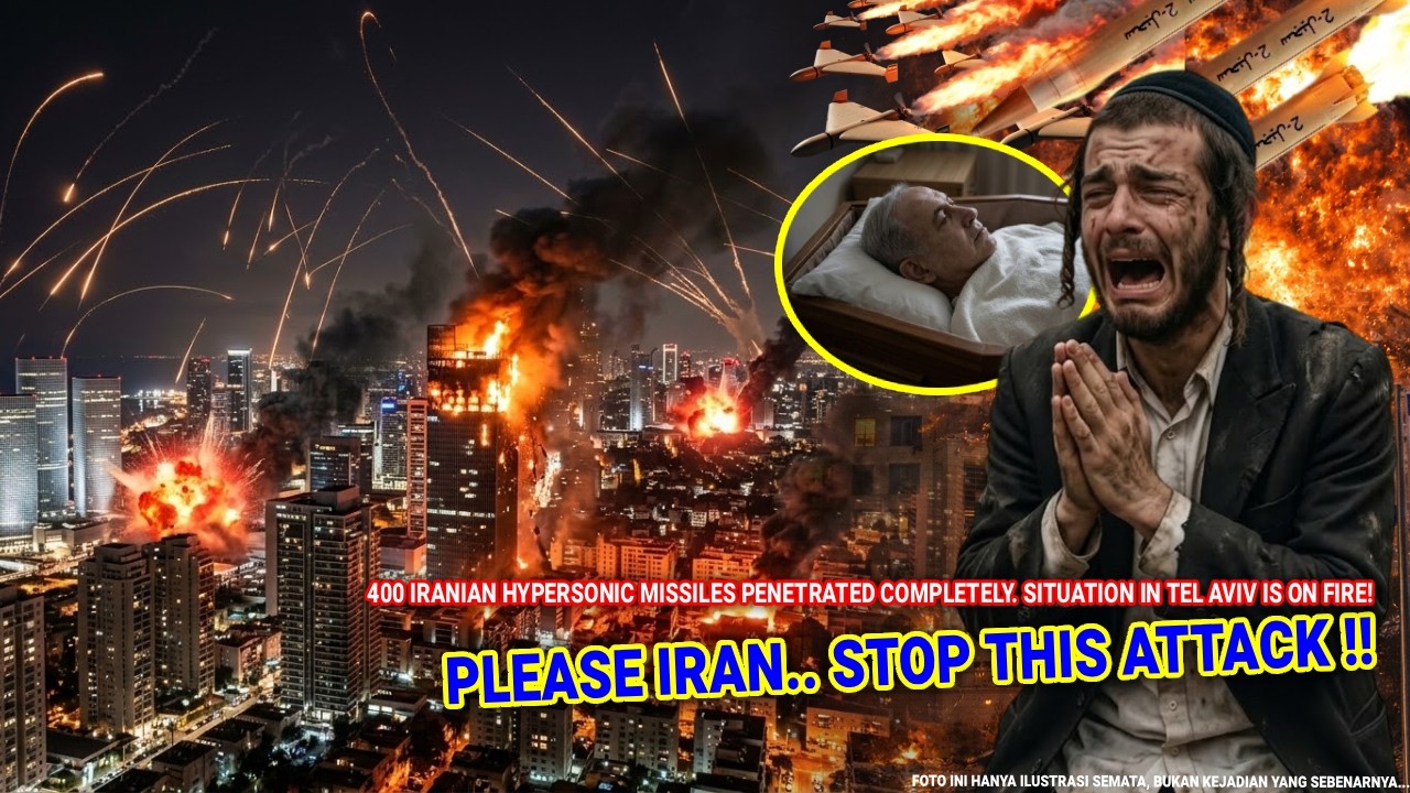 🔴 Israel Kiamat Dahsyat Tepat Malam Ini !! 400 Rudal Hipersonik Iran Membakar Kota-Kota di Tel Aviv