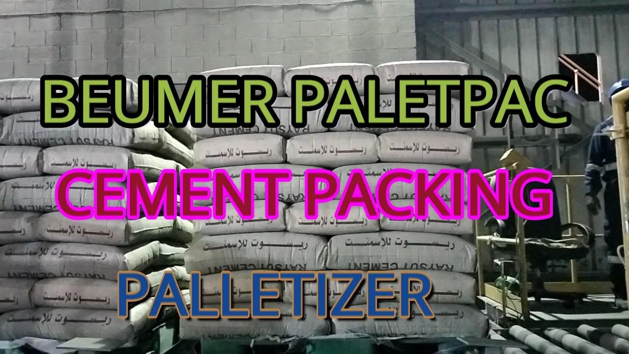 BEUMER Paletpac cement packing#packing#palletizer#yutube #