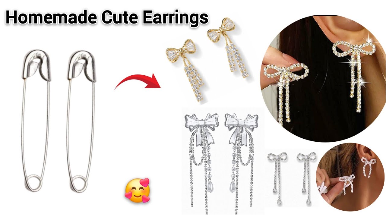 DIY Elegant Pearl Earrings | How to Make Earrings with Safety Pin | Easy Pearl Party Wear Earring