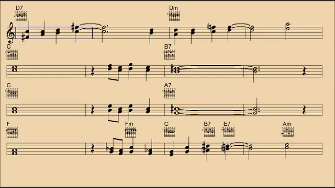 Dream When You're Feeling Blue - chords/backing track/lyric/lead sheet