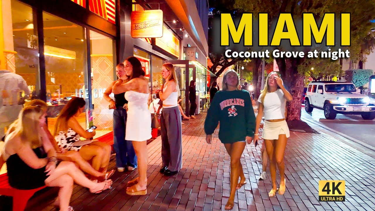 🌆🍸 Coconut Grove Miami on a Friday Night | Where Locals Come Alive