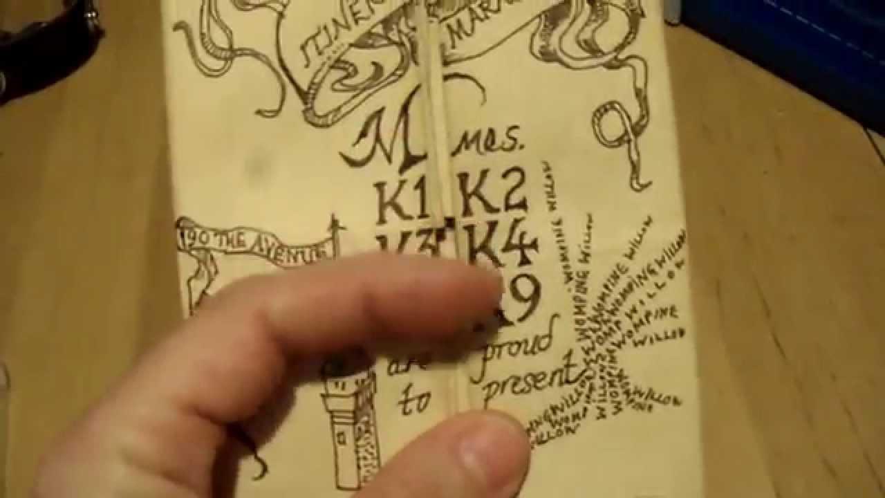 How to make a Harry Potter Marauder's Map themed card that reveals surprises as they open it...