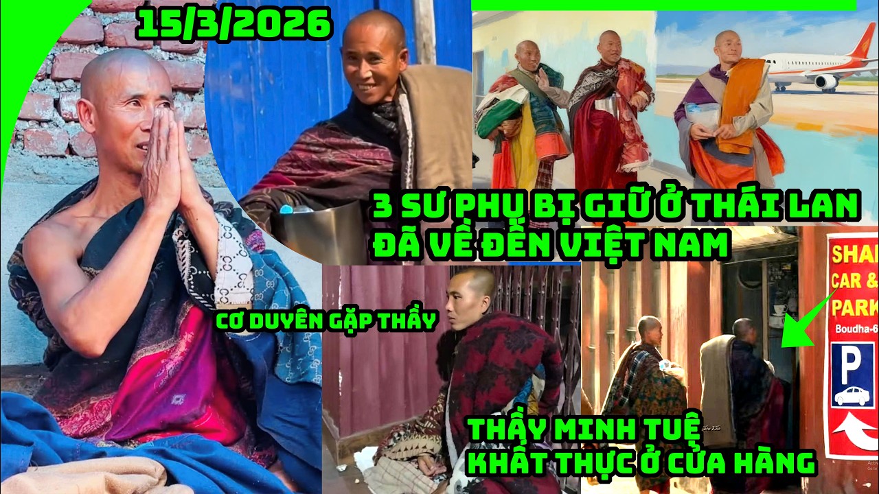 Tin tức ngày 15/3/2026. Người dân Nepal cúng dường bánh qui và nước suối cho Thầy.