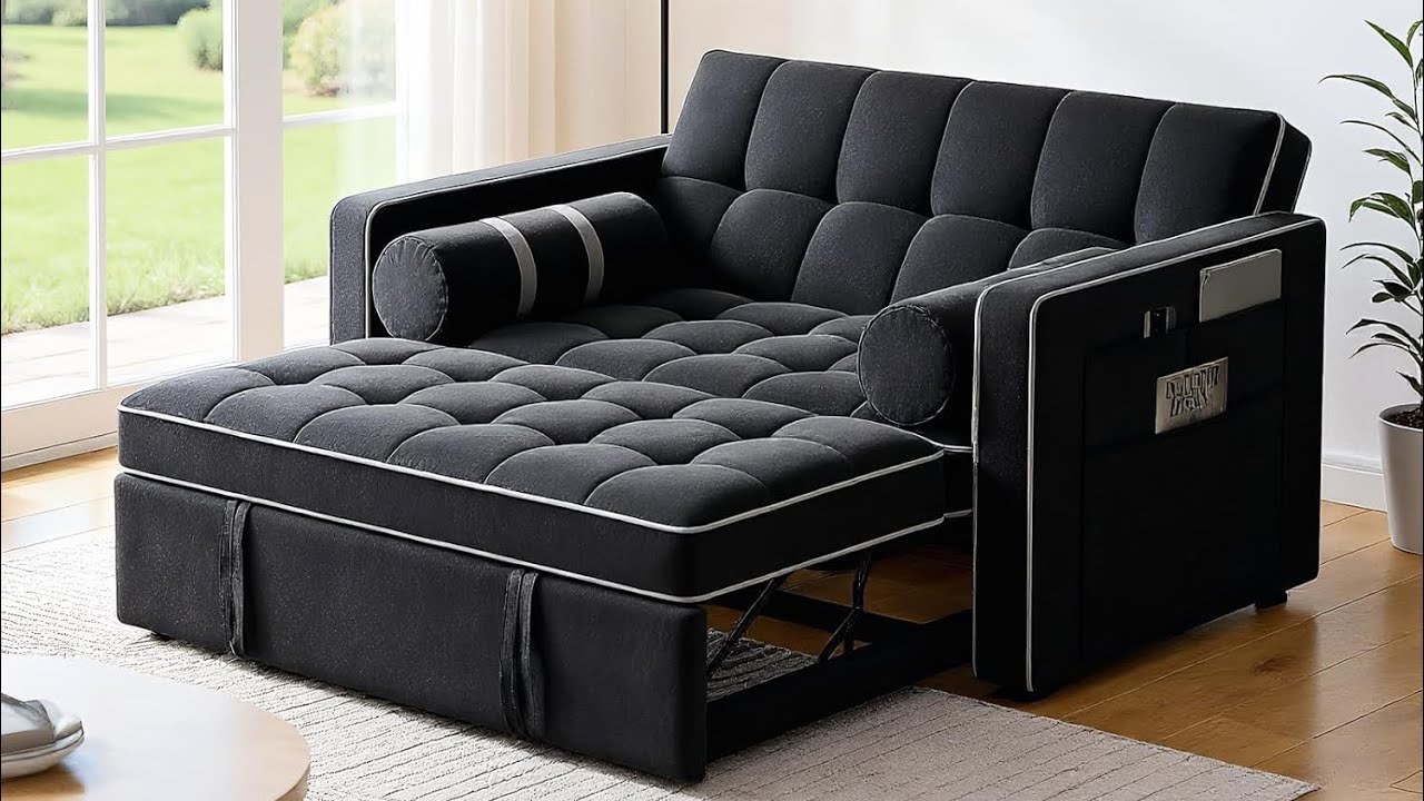 Pipishell 3-in-1 Sleeper Sofa Bed Review – Convertible Velvet Loveseat with USB Ports, Pull-Out Bed