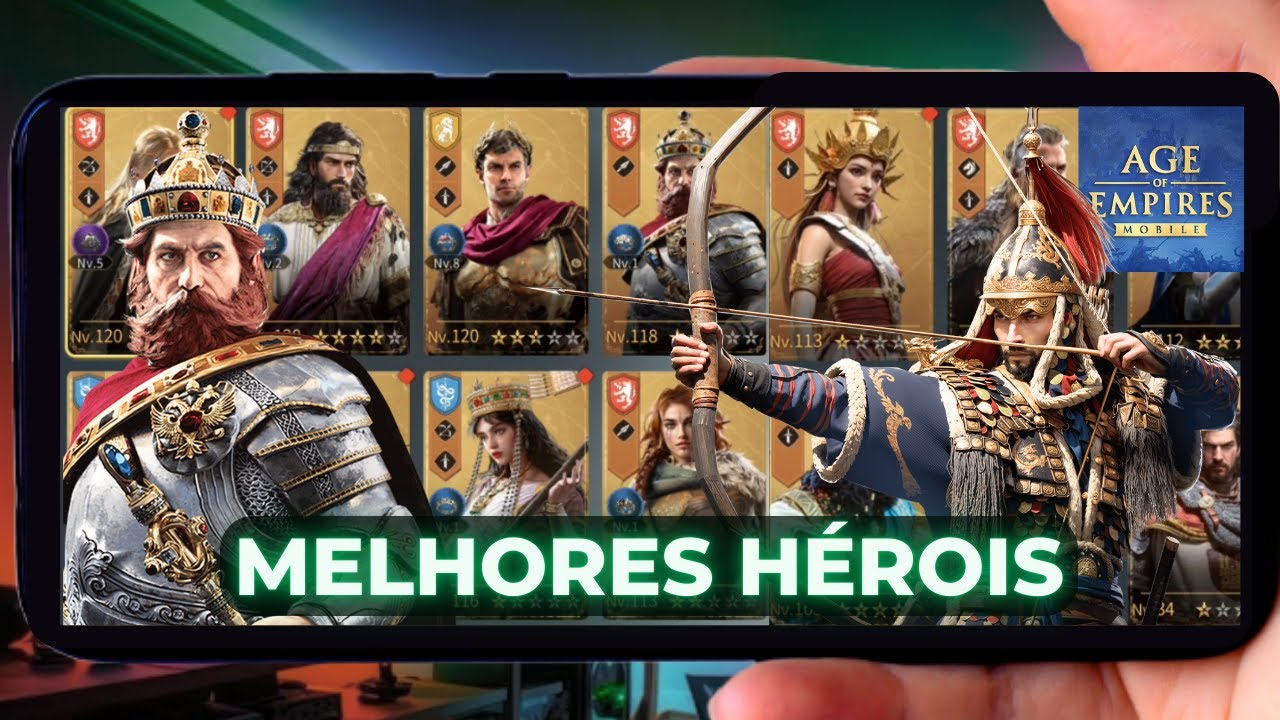 🔴 QUAIS HERÓIS ESCOLHER PRIMEIRO NO AGE OF EMPIRES MOBILE 🔴
