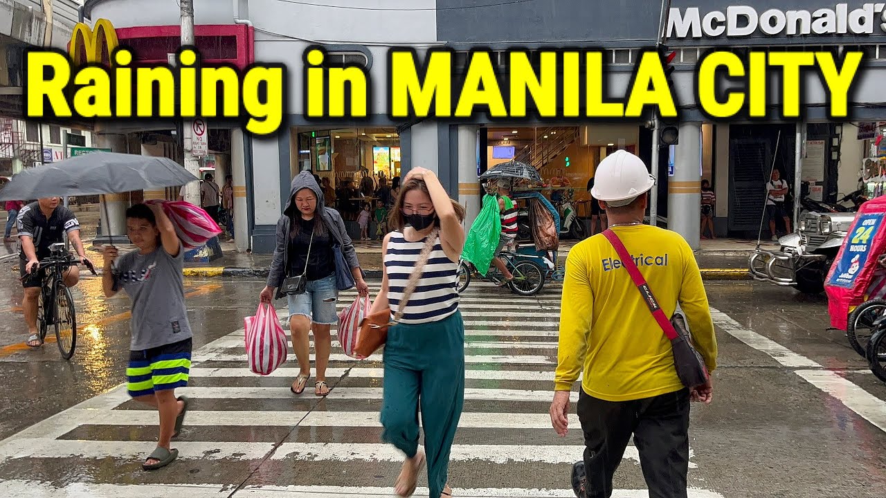 Raining in MANILA CITY! | Walking Tour at AVENIDA - QUIAPO, Philippines