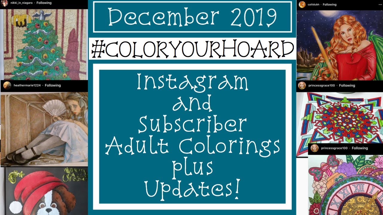 #ColorYourHoard - December 2019 Adult Colorings & Updates for 2020