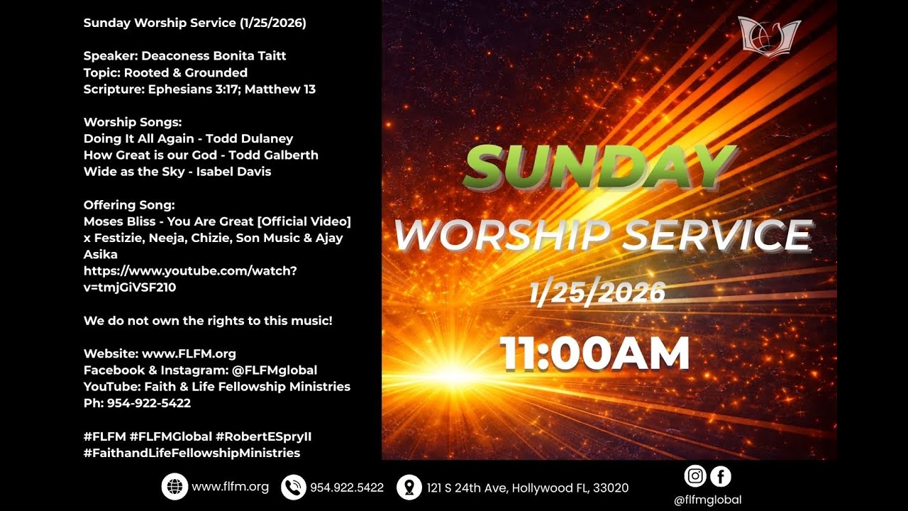Sunday Morning Worship Service (1/25/2026)