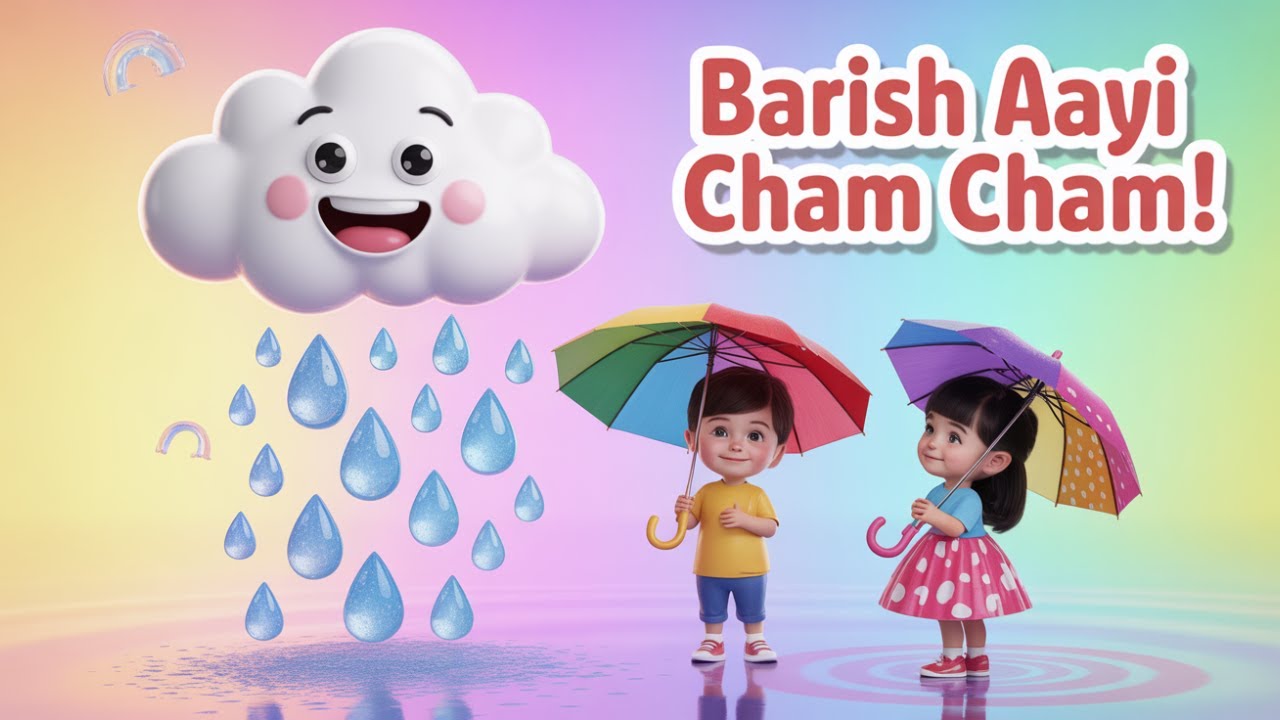 Barish Aayi Cham Cham | दोस्तों चलो | Kids Monsoon Dance Song