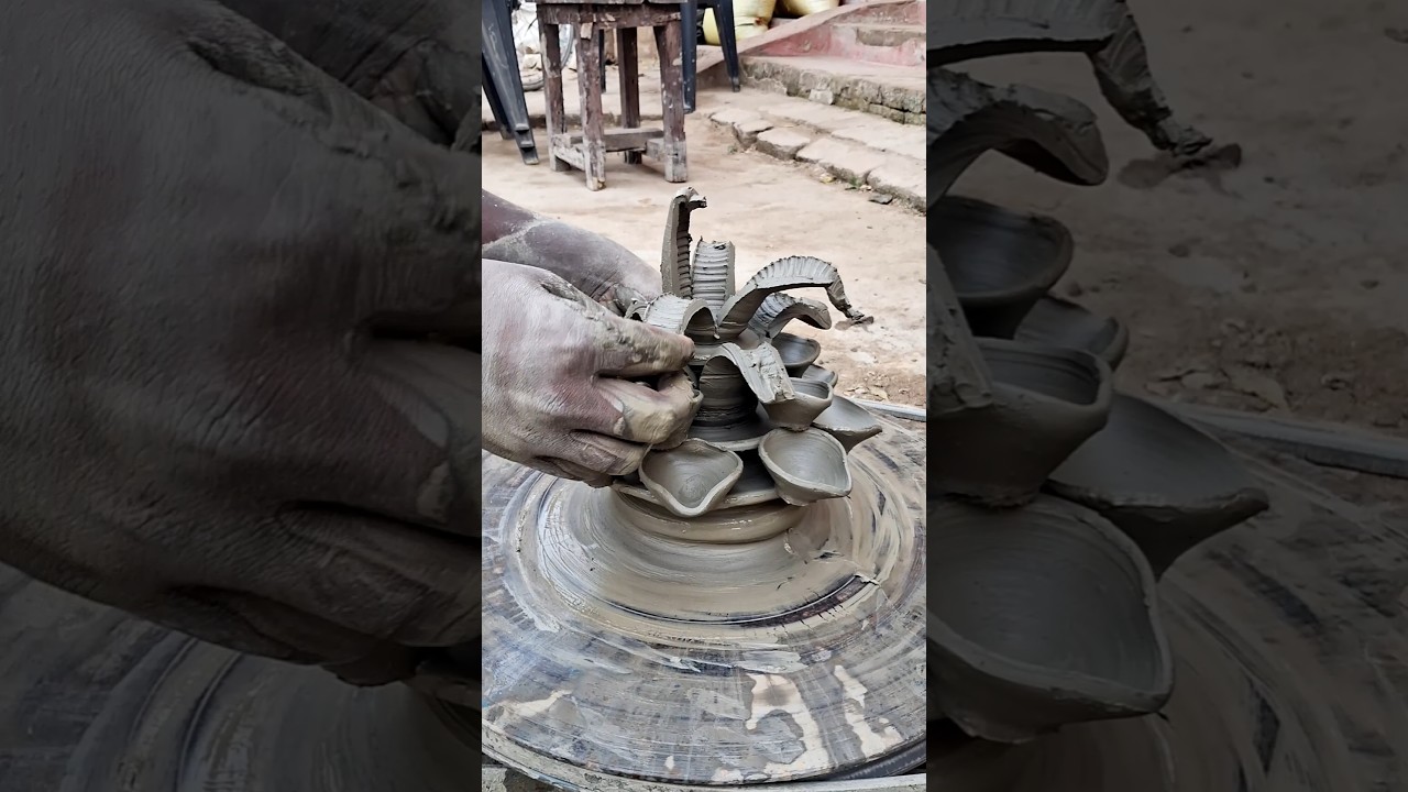 pottery with clay #short #trending #viral #pottery #with #clay #mitti #kla #prajapati #art #love
