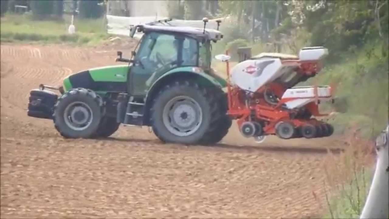 Semina Mais  San Giorgio 2014 con DEUTZ FAHR Agrotron K410 & KUHN MAXIMA 2