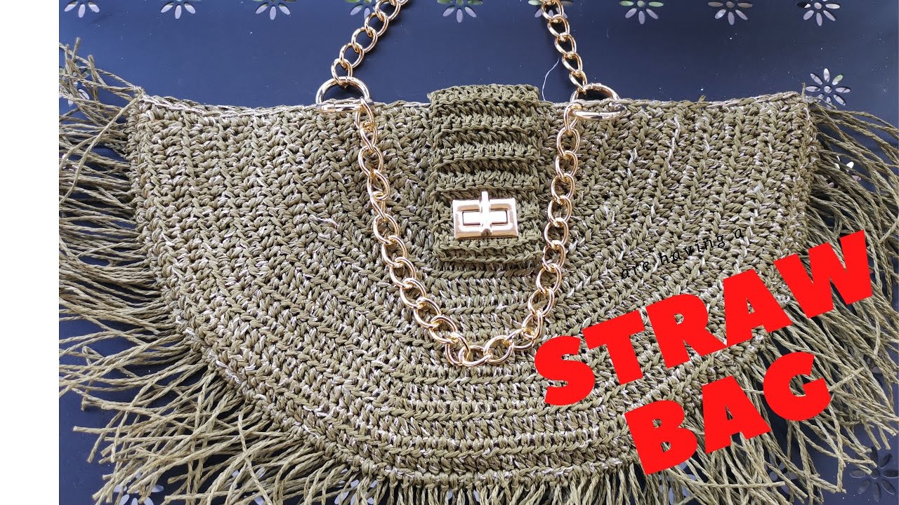 CROCHET STRAW BAG FOR SUMMER  /  CROCHET EASY SUMMER BAG  /  CROCHET HANDBAG