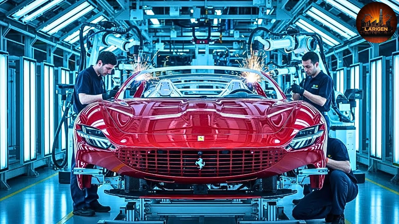 How the Ferrari Roma Is Built from Aluminum Frames to Luxury Supercar – Inside the Factory