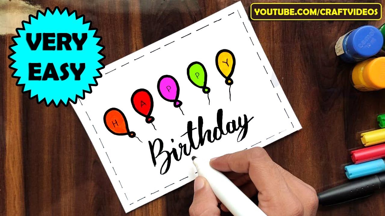 BIRTHDAY CARD DRAWING EASY