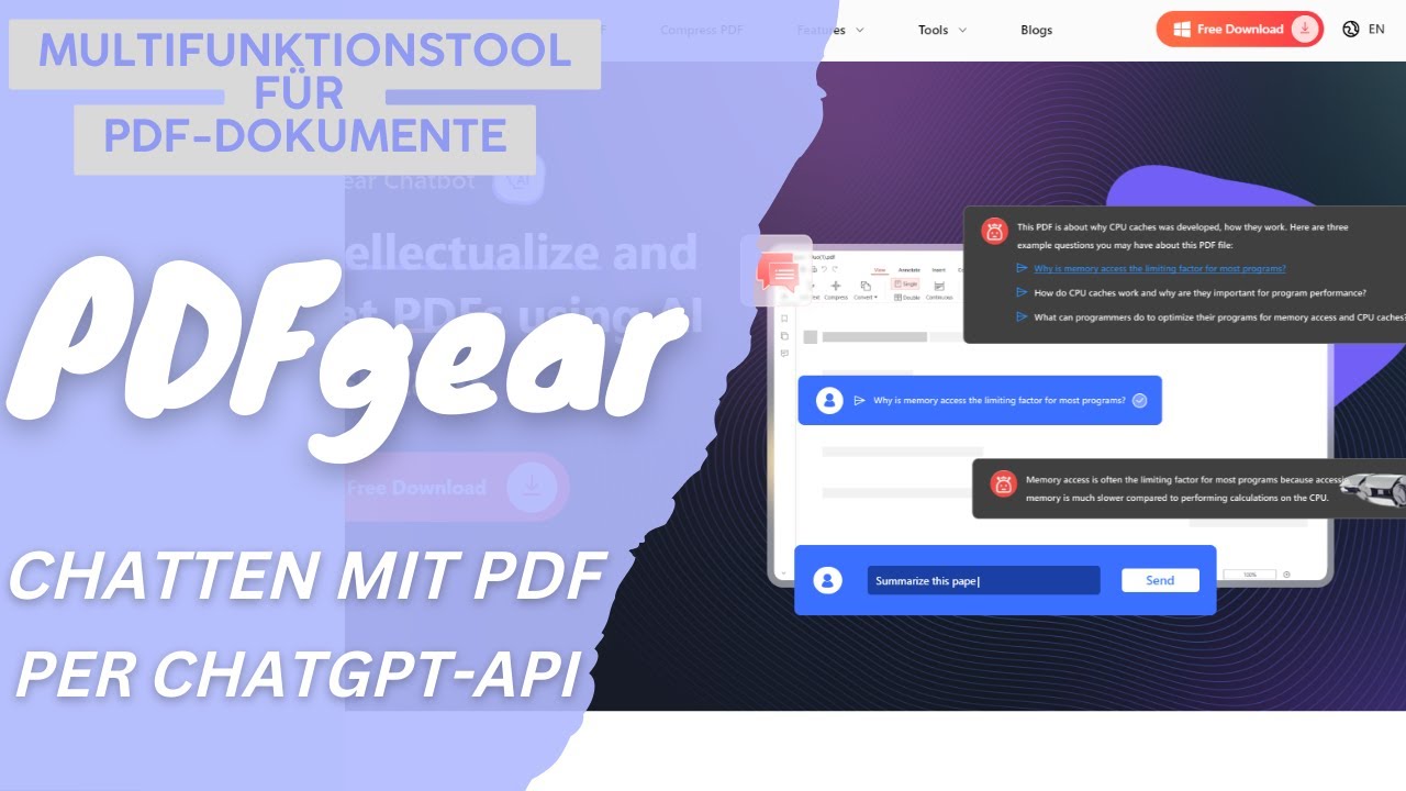 Chatten mit PDFs - Multifunktionstool PDFgear bietet neue ChatGPT-Funktion