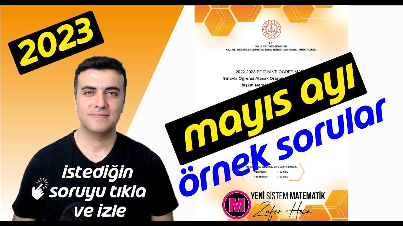 LGS Mayıs Ayı Matematik Örnek Sorular ve Çözümleri 2023 PDF
