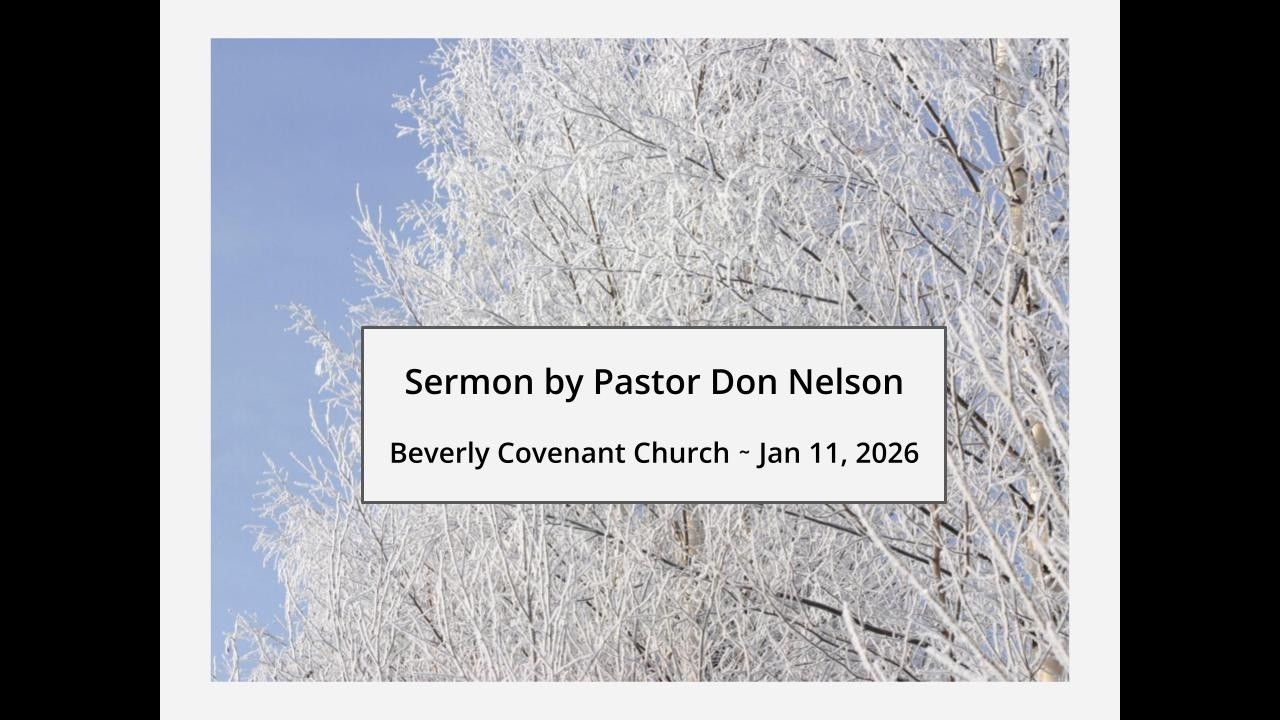 Sermon, Sunday, January 11, 2026